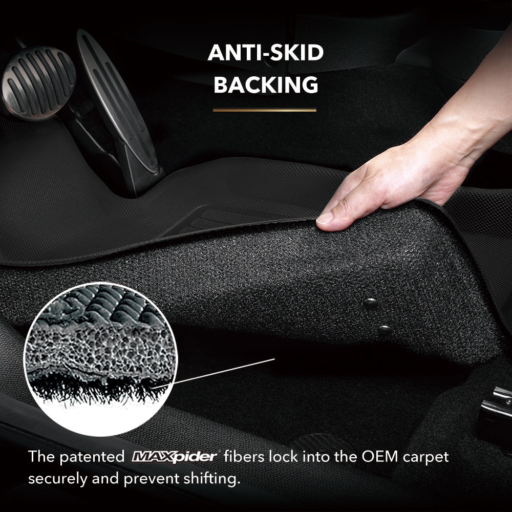 MAXpider Floor Mat Row compatible CARAVAN (BLACK) Second GRAND 2008-2020 3D with - KAGU DODGE