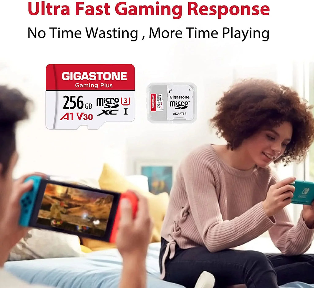 Memory Gaming ro Nintendo-Switch, for GoPro, roSDXC Cam, , Plus, 256GB Wyze, [Giga] SD Dash