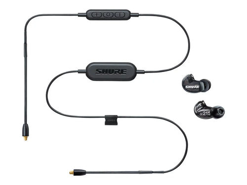 '- translucent noise Sound with - - mount Isolating isolating earphones black Wireless - - Bluetooth over-the-ear mic wireless SE215 - in-ear Shure - -