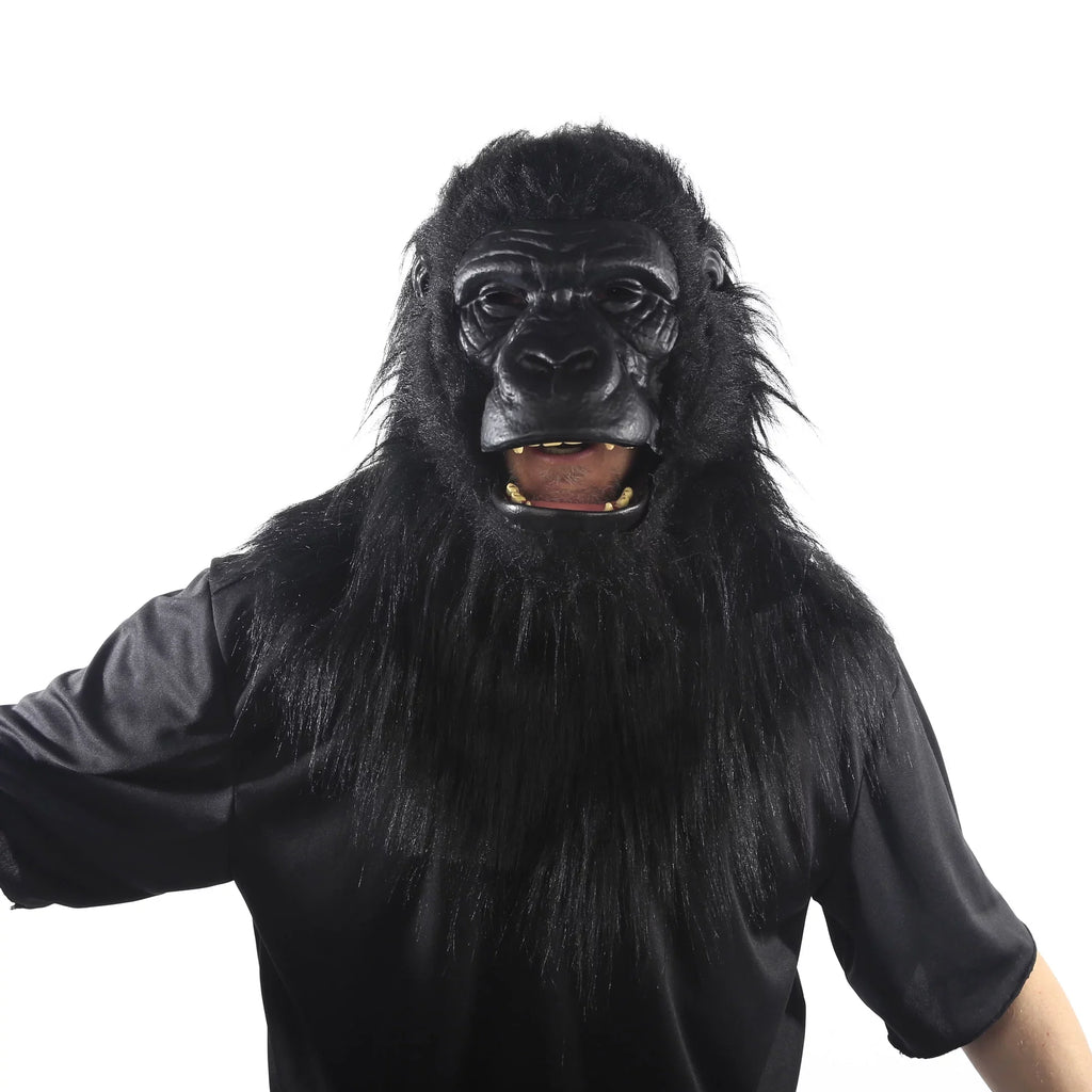 Mask Jaw-Motion To With Way Halloween Gorilla, Adult Celebrate Fur,