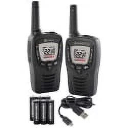 Radio Pack Acxt345 23-mile - Black - With Walkie Cobra 2 Talkie 2-way