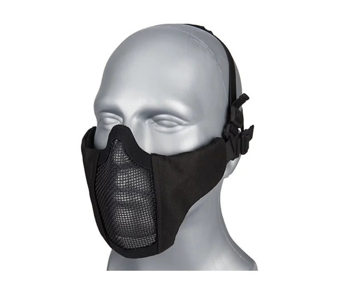 Face Lower Comfortable Black Foldable Adjustable Half Unisex Prop Mask Protective Paintball Wosport