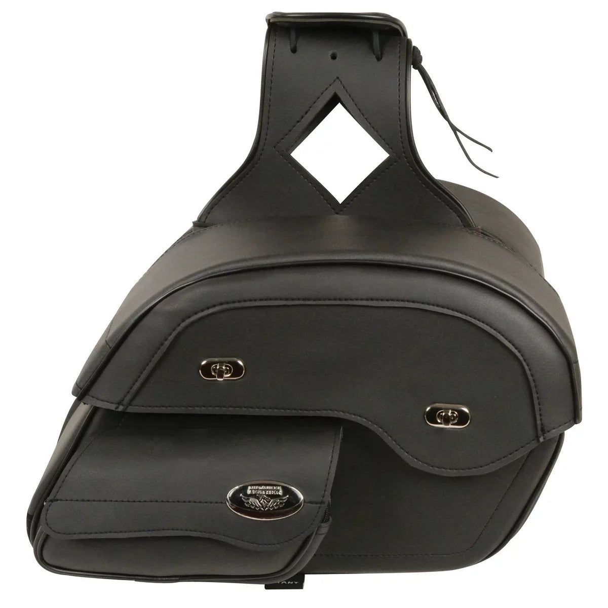 Milwaukee MP8306 Saddle Over Bags Cruiser Black Style Slant Leather Large Throw
