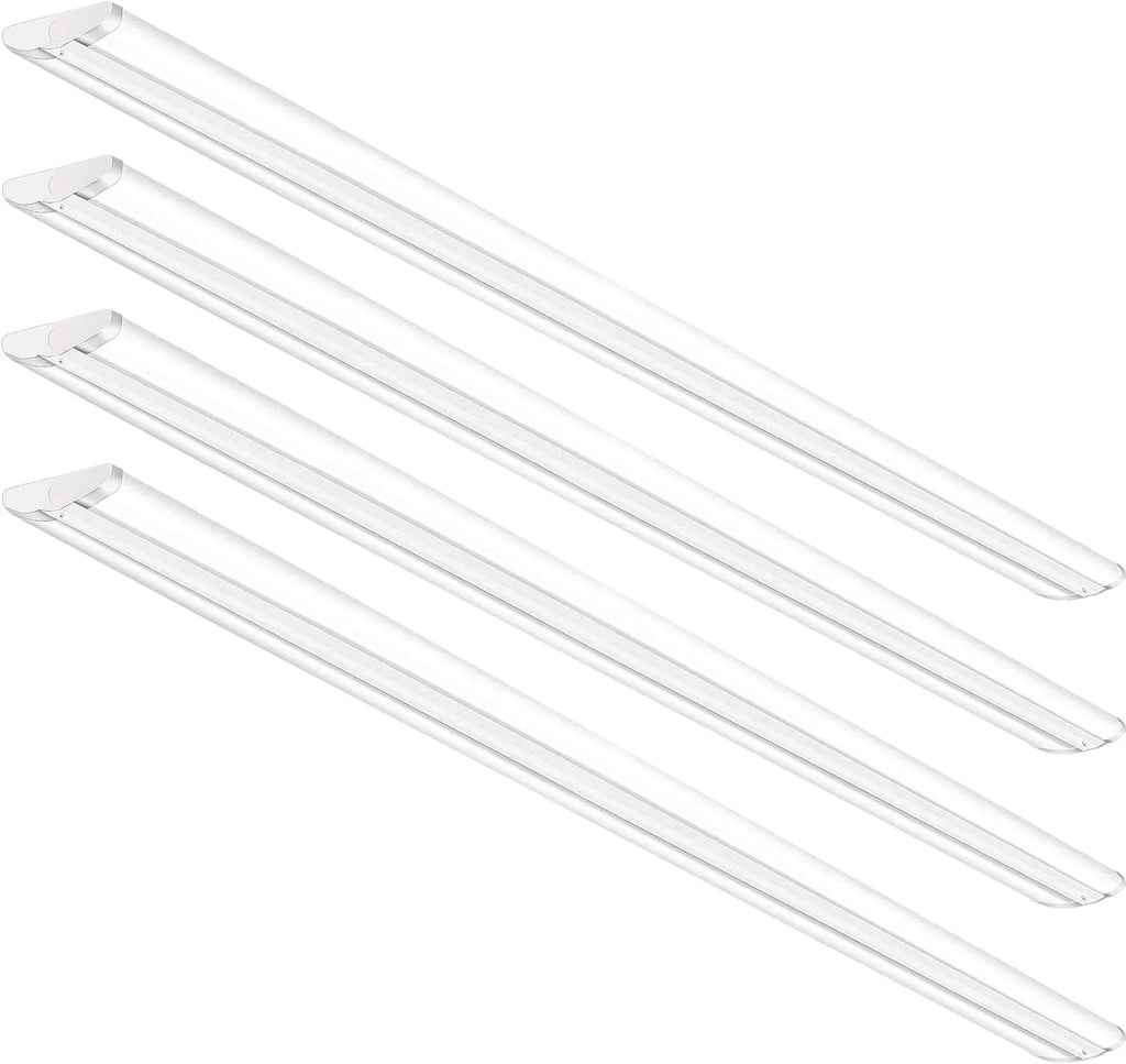 Slim QCAI Lights, Fluorescent for Compact 4 12500LM, Strip T8 110W [6-lamp Warehouse, Light Garage Equiv.], Mount LED 5000K, 8 Shop Wraparound Pack Commercial LED 8FT Foot Office Ultra Grade Flush