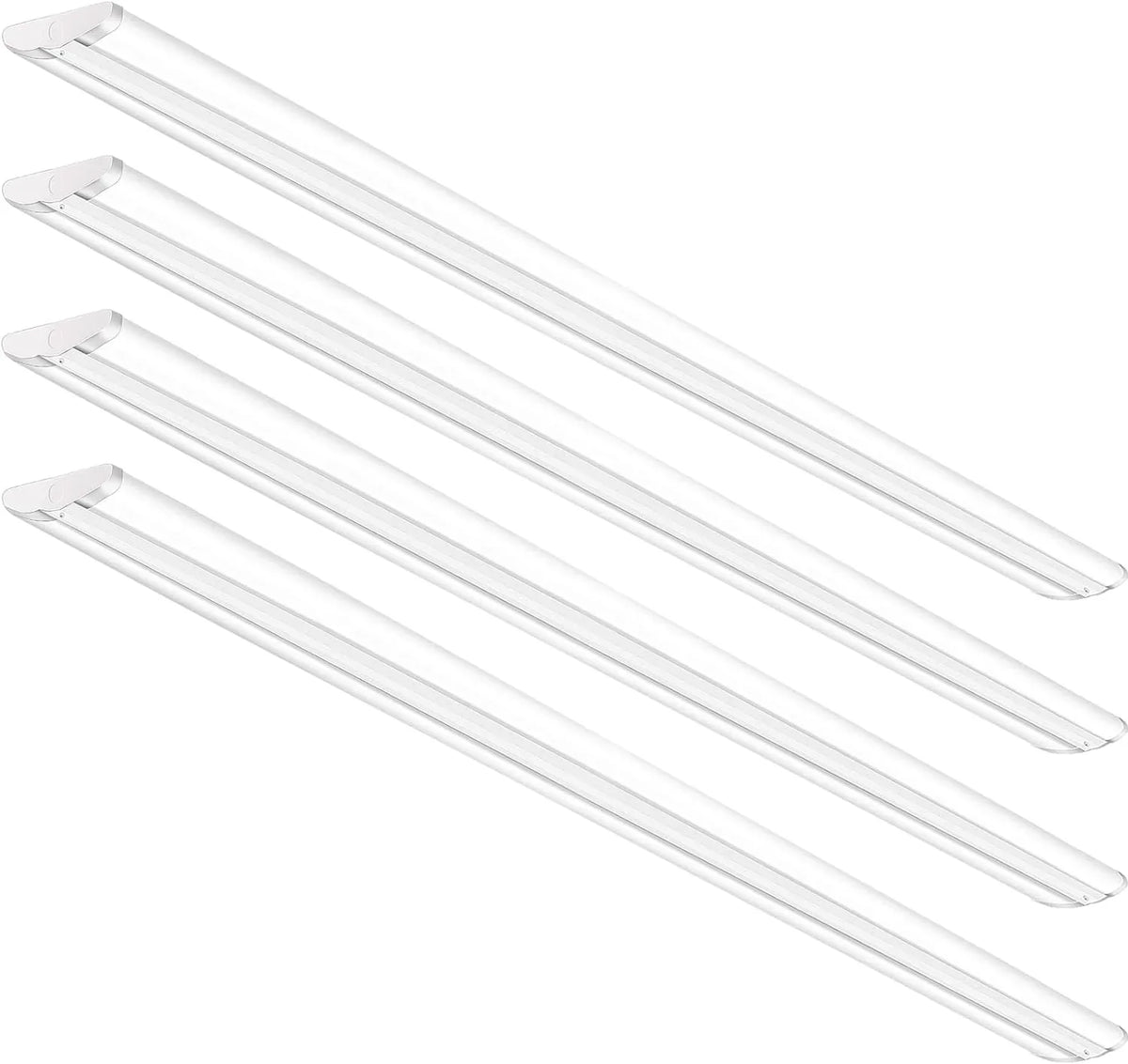 Slim QCAI Lights, Fluorescent for Compact 4 12500LM, Strip T8 110W [6-lamp Warehouse, Light Garage Equiv.], Mount LED 5000K, 8 Shop Wraparound Pack Commercial LED 8FT Foot Office Ultra Grade Flush
