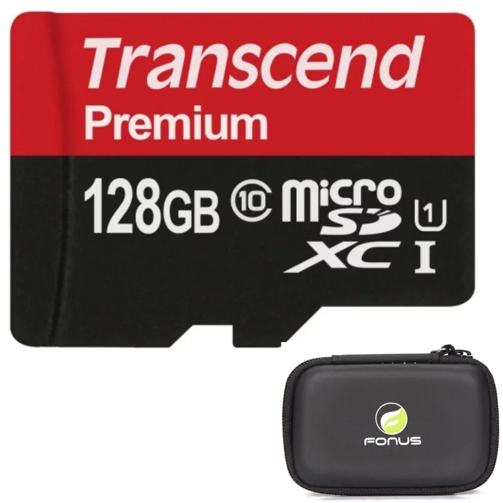 (Not Case Card 8 Axon Memory High for with - M, 128GB a ZPad Transcend Vantage Q7G 2,Spark,Max MicroSDXC case) ZTE Speed Pro, phone MicroSD Force, Compatible 3,2S, Zipper Class 10 - 9 Blade