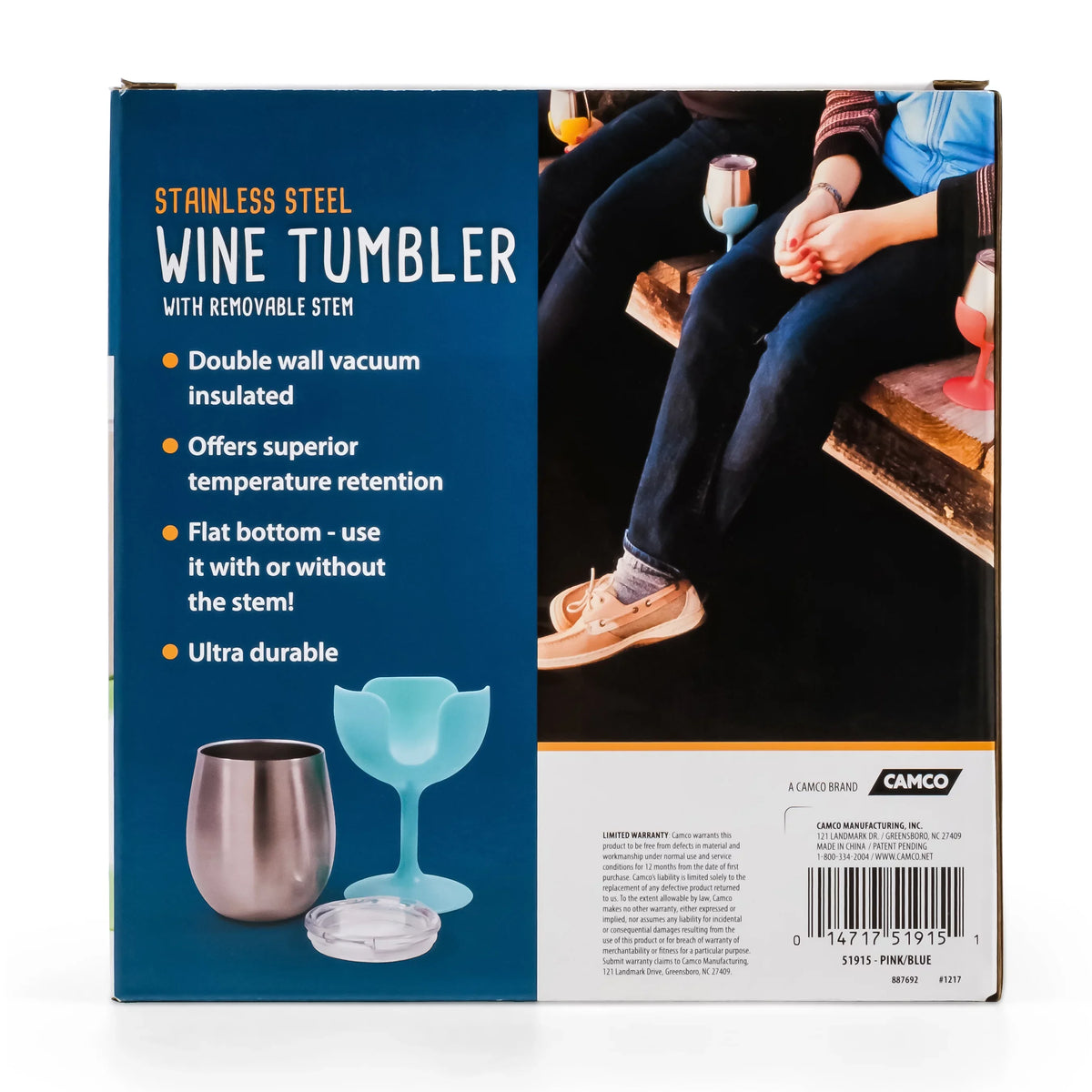 the Wine Kitchen 2-Pack Camco 8oz Life (51915) and Steel, Stainless at Teal | Pink Better Campsite | Tumblers Is Grade
