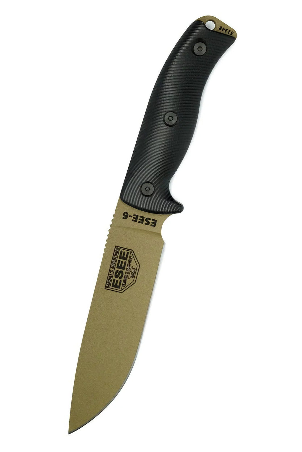 G10 Earth Knife Black Carbon 6PDE-001 Steel Fixed & 1095 Knives ESEE Blade Dark