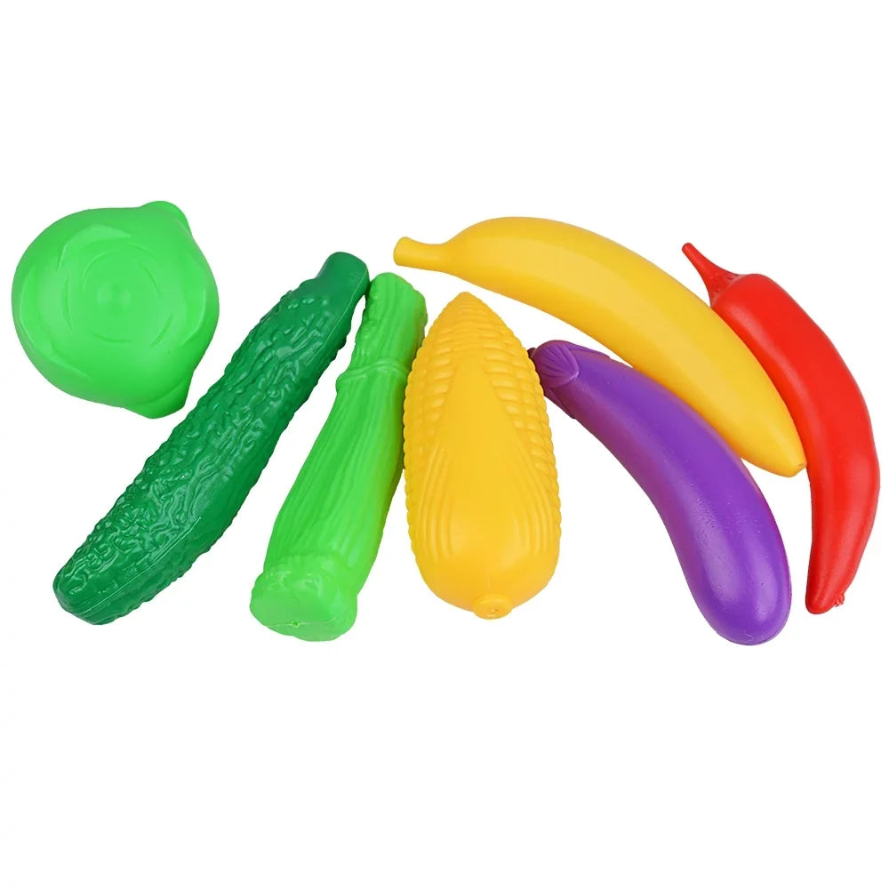 Pots Pretend Girls Stainless Play Set Kitchen Toys, Cooking Steel Kitchen Utensils Healthy SEKKVY with Set Cookware and Pans Knife,Apron,Little Boys Vegetables, Kids Chef