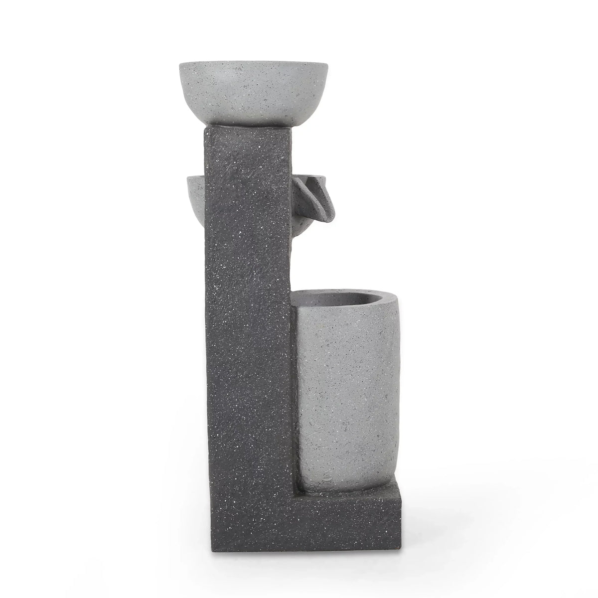 Colquitt Multi-Gray Fountain, Modern 3 Outdoor Tier