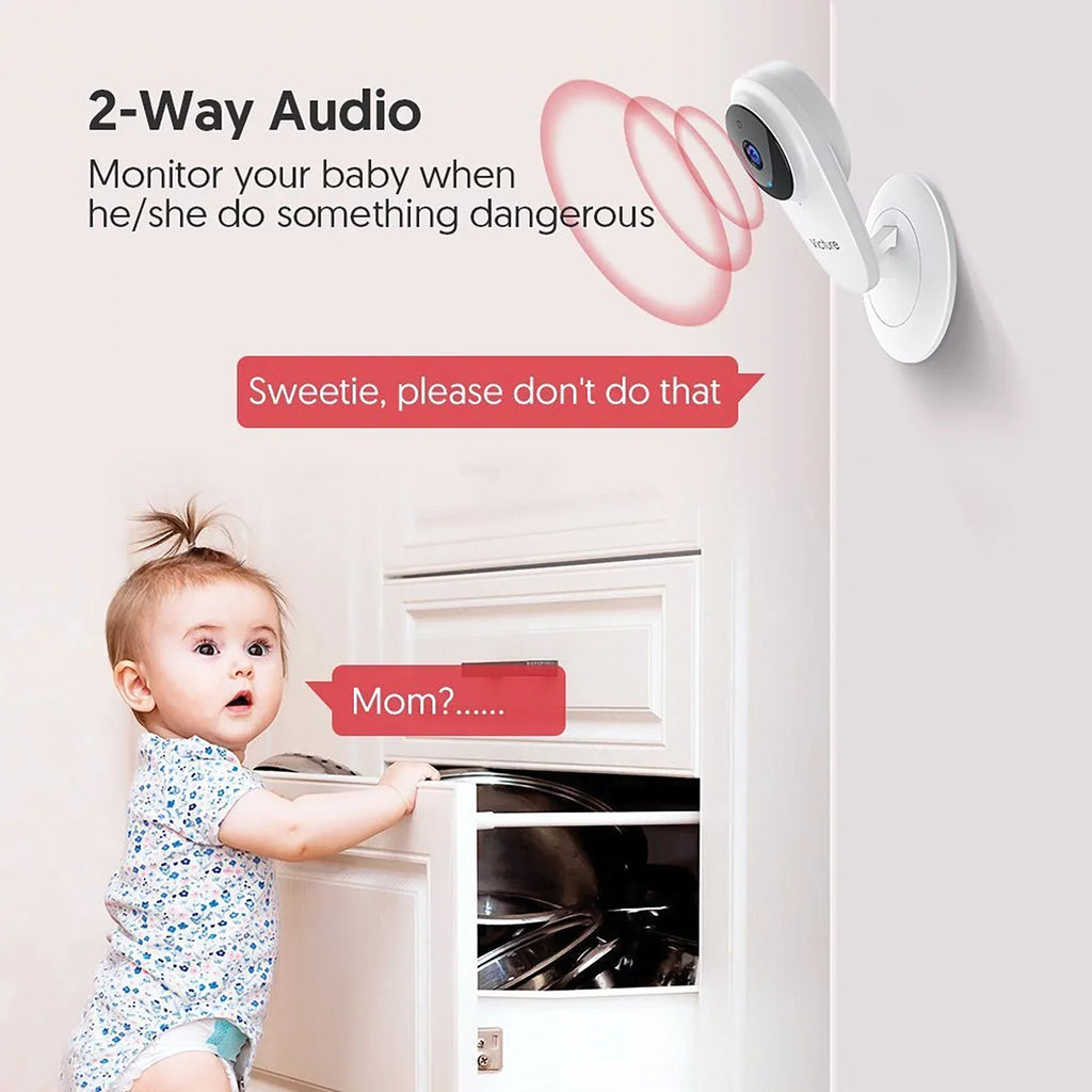Baby Indoor Monitor, Vision, with Camera Color Home Smart Security Victure White WiFi Night 1080P