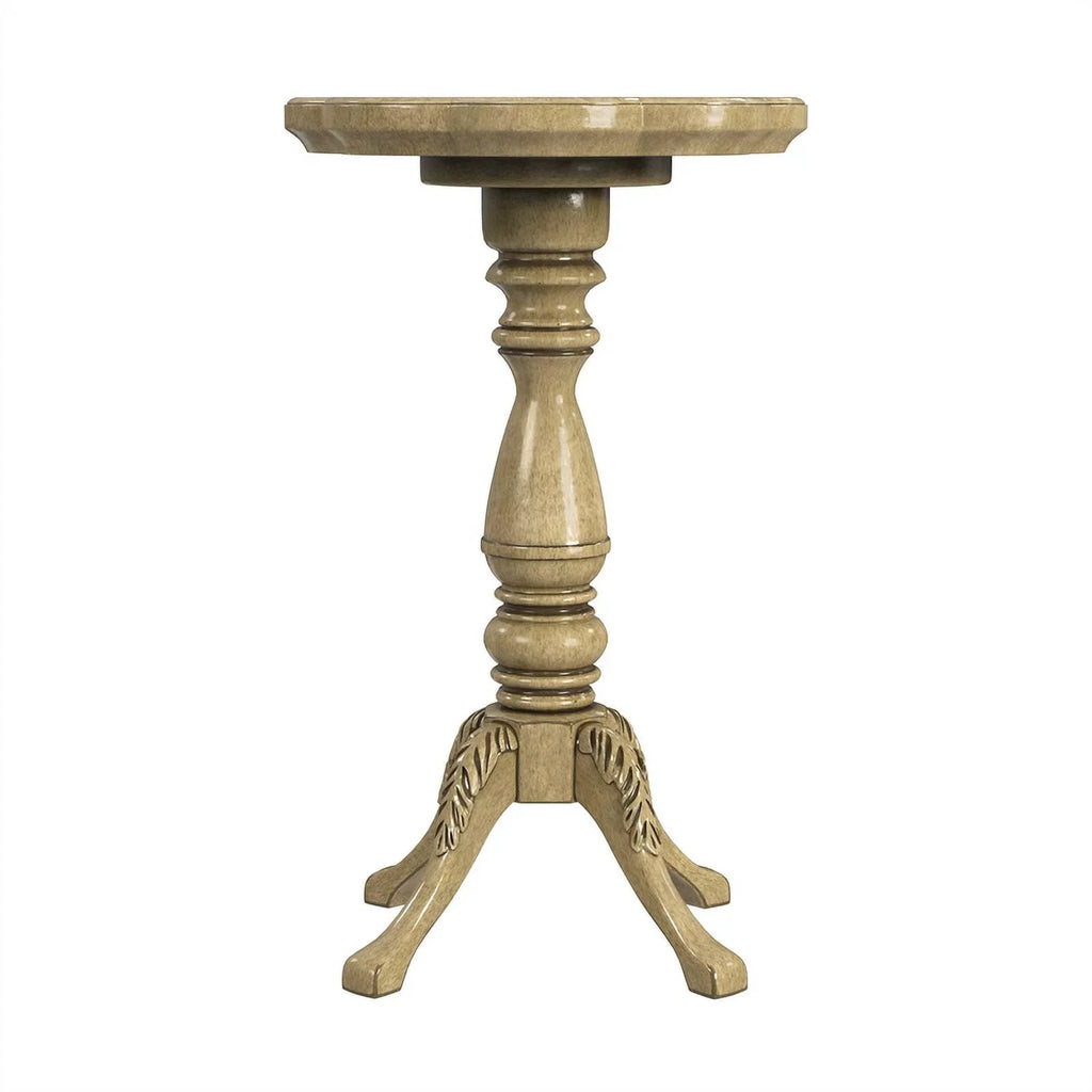 Scalloped Beige Accent Whitman Specialty Butler Table Edge Antique