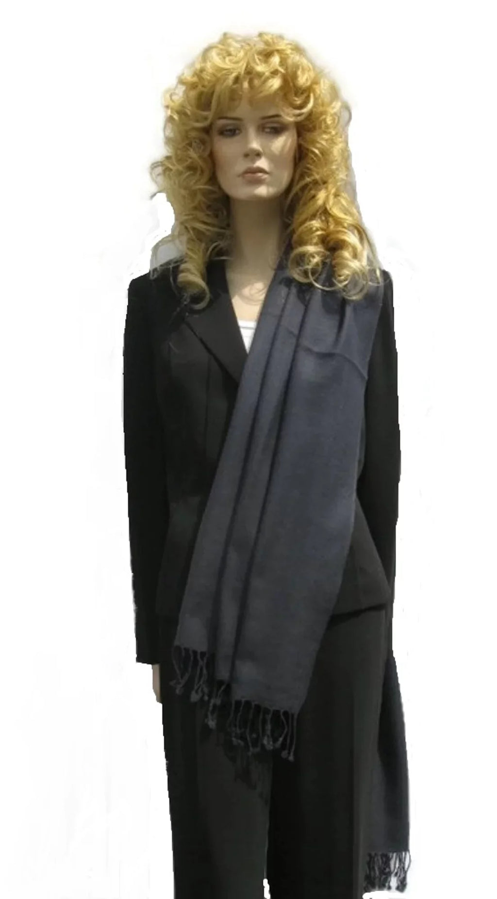 Shawl) Shawl/Shawls/Scarf/Scarves/Wrap/Stole/Muffler/Cape/Ruana/Blanket/Throw/Pashmina Charcoal Regular Shawl/Cashmere Scarf/Wool/Silk (Dark