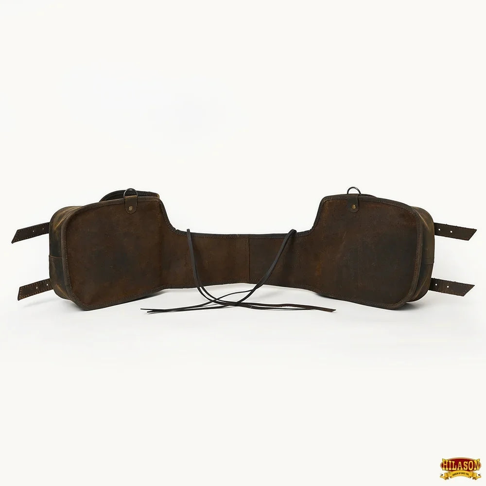 Dark Saddle Brown Bag Soft Leather Hilason Horse 19HS