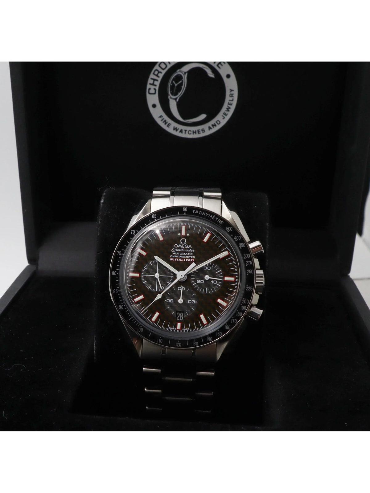 Chronograph Automatic Mens Omega Carbon Speedmaster Watch 3552.59.00 Racing Dial