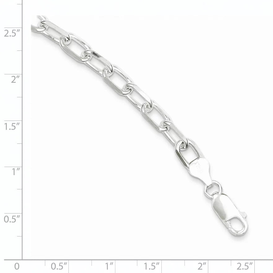 Fancy Silver Sterling 7.5inch Link Bracelet