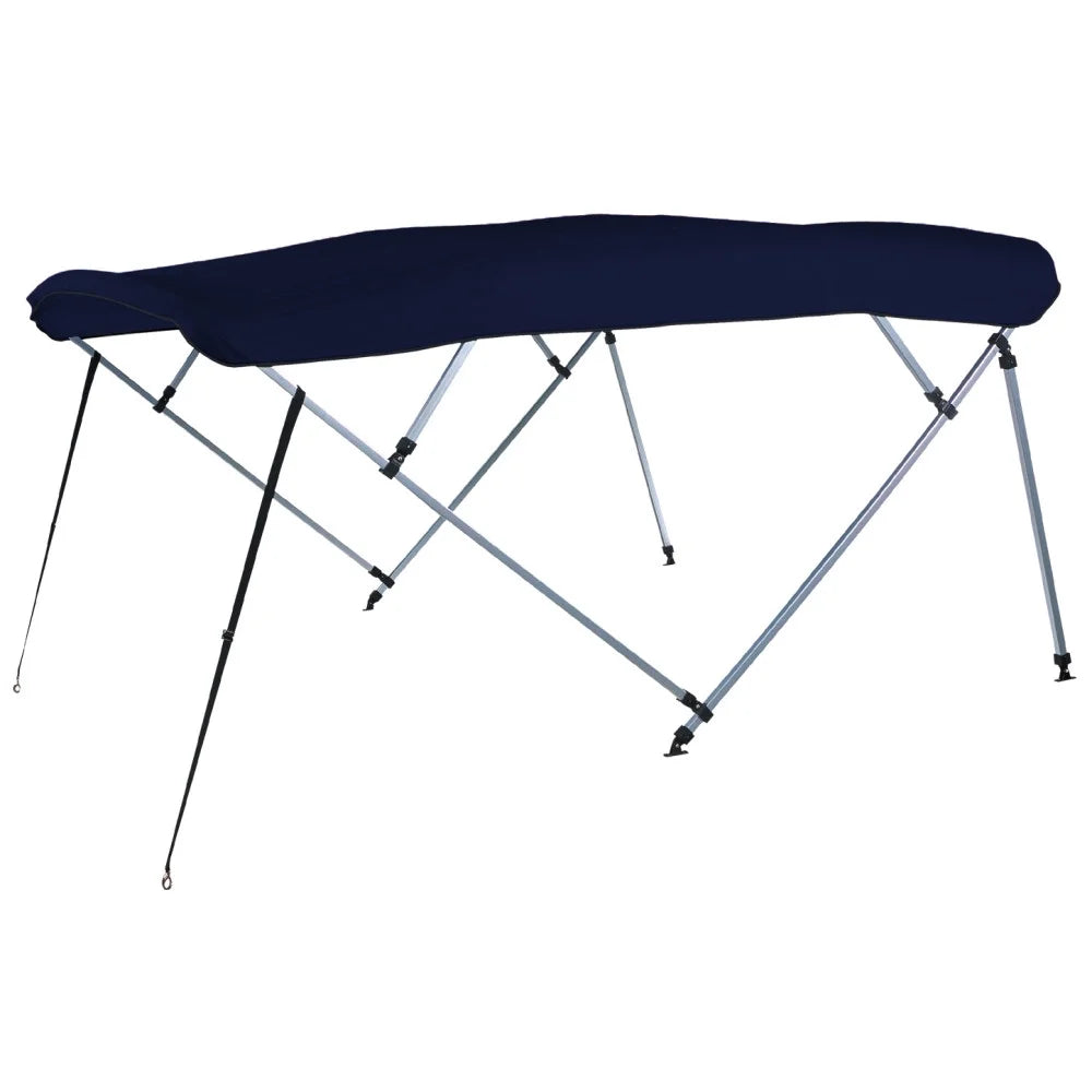 Navy A(8SQ)4893UB-05 SQ 4-Bow Carver Kit 8'L Top 48"H, Bimini W, Pontoon - Tube Fits Captain 96"-102"
