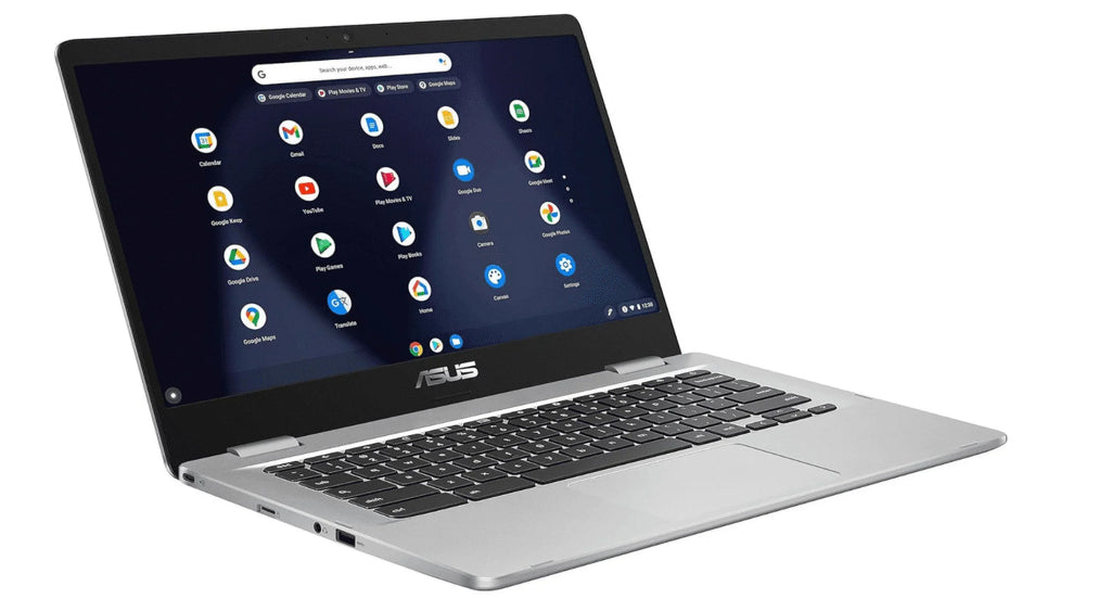 N3350 (Renewed) 802.11AC RAM, Type-C, Asus WiFi, FHD eMMC, OS 14" Chrome 8GB C423NA 64GB LPDDR4 Processor, Celeron Bluetooth, Intel Silver, Laptop USB Chromebook Computer, 14