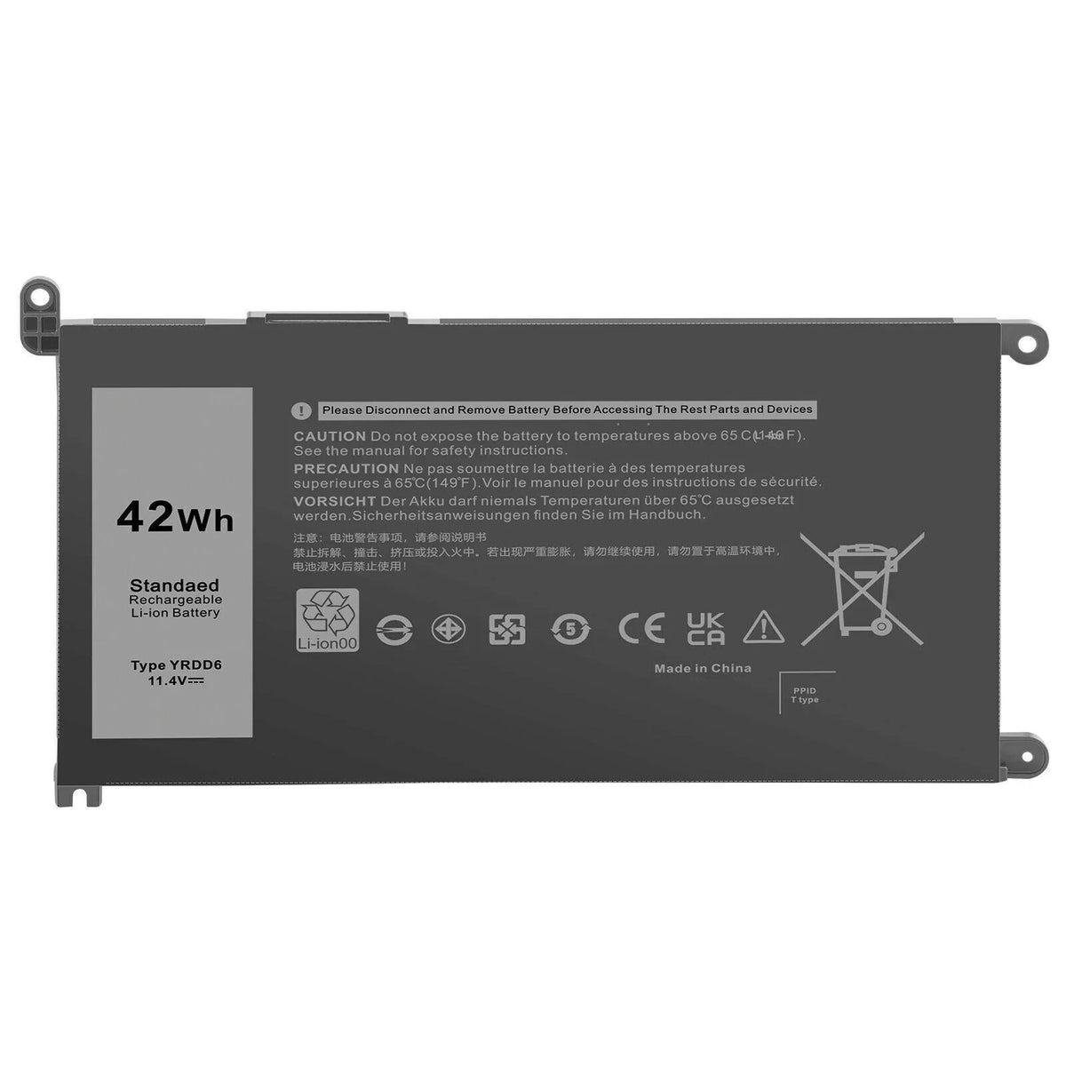 3593 for 0YRDD6 3582 Inspiron 5584 Battery 5590 5493 3793 5480 5593 Dell 5594 YRDD6