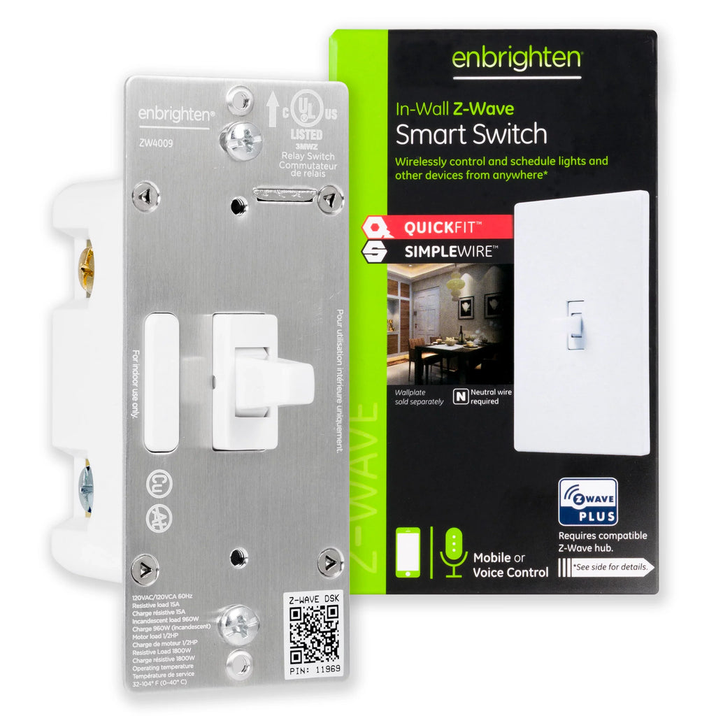 White Required, Z-Wave Switch, Enbrighten 46202, Light Hub Smart Toggle Plus Z-Wave