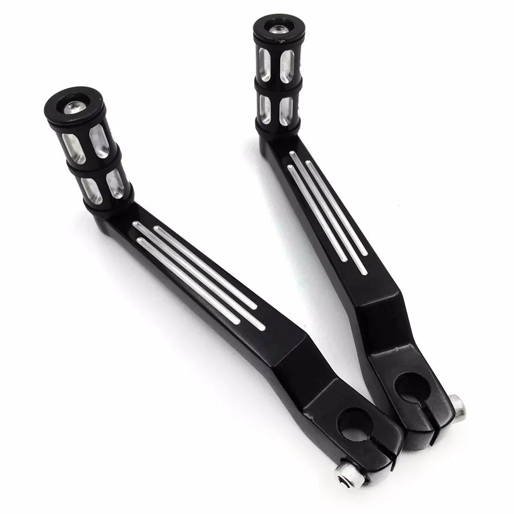 Harley later HTT- Electra Aluminum Levers Toe w/ Shifter Shift Black 009C- Pegs Heel 1988 Davidson For Glide Style and
