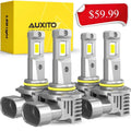 Headlight 9005 White Headlight Fan, 9006 LED with 9005 Led Pack 4 2024 Kit, Bright, Super Bulbs 800% Upgraded of AUXITO Wireless Combo 6500K 9006