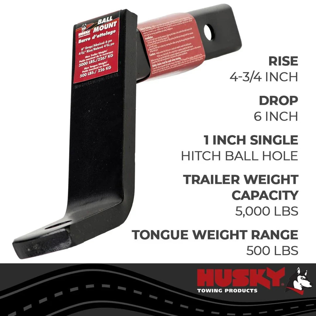 Receiver Husky Towing Mount 2" 31363 Hitch Ball Trailer