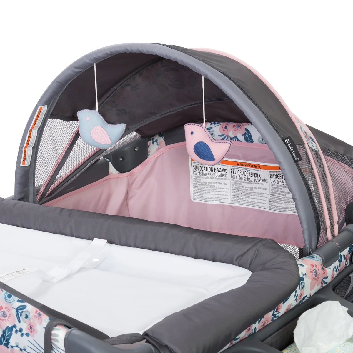 Bluebell with Trend Nursery II Bag – Travel Pink Playard Center Baby Deluxe