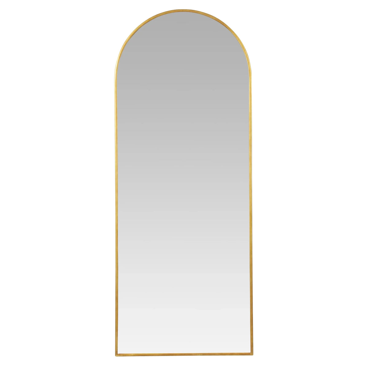 Floor 70"x28" Arch Metal Glam Mirror Modern Gold Nadia