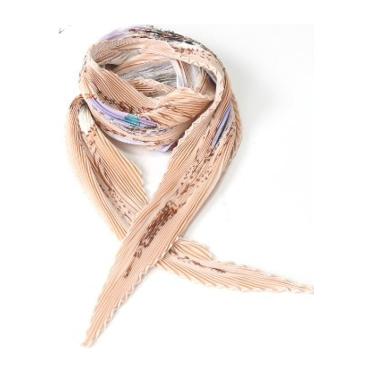 Hermes Beige Pre-Owned Horse Carre Scarf HERMES Pink (Fair) Pattern Pleated