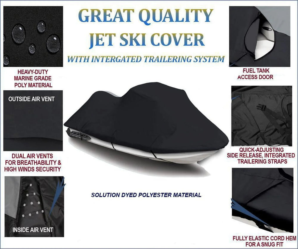 2002 TX Polaris 2000 Cover Compatible 2001 PWC JET SKI Virage for BLACK 600D