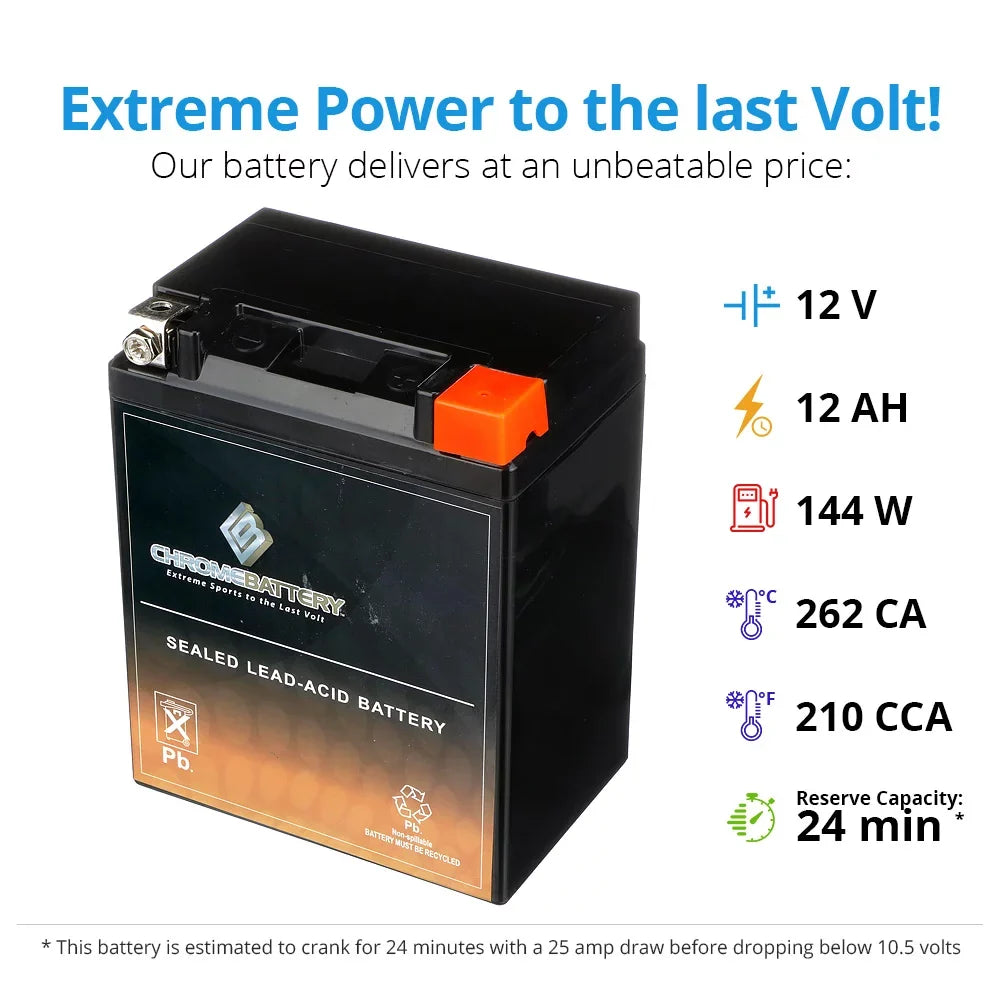 Chrome 600 Ytx14Ahl-Bs Battery 525 500 Lawn 775 Mtd Products Battery 795 526 698 Mower For