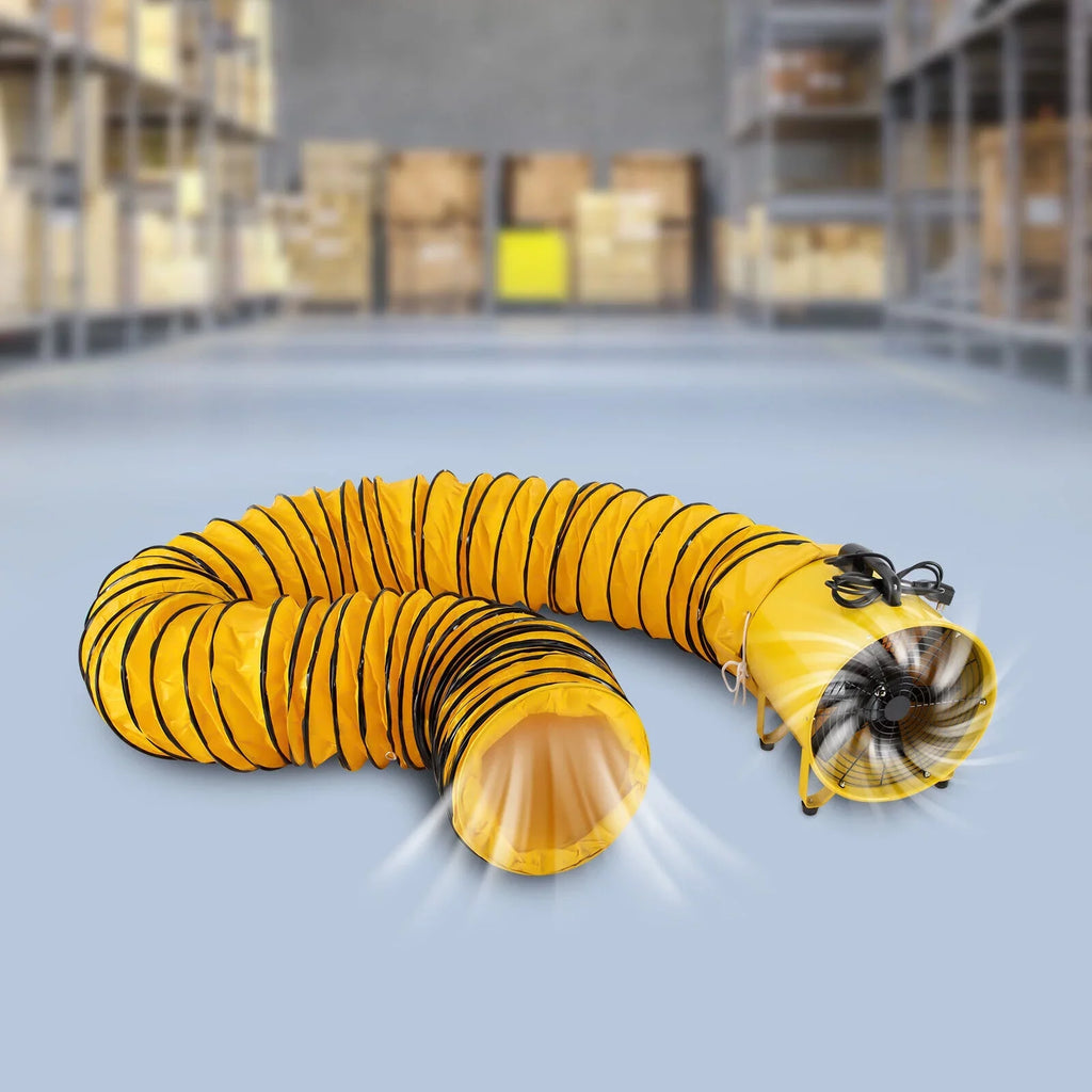 Blower Portable Noise Exhaust High-Velocity 2160 Extractor 32.8ft Hose, and Job for Low & Home Duct 1100W Utility Fume 3178 CFM with Fan 16-Inches Ventilator, Site