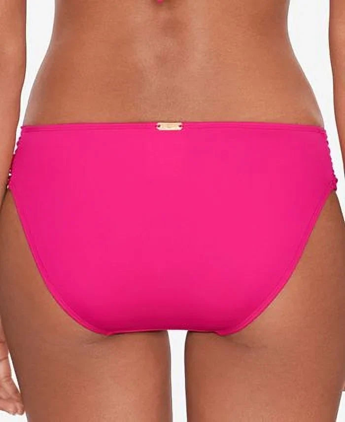 Ralph US Side Lauren PASSIONFRUIT Tab Shirred Hipster Swim Bottom, 16