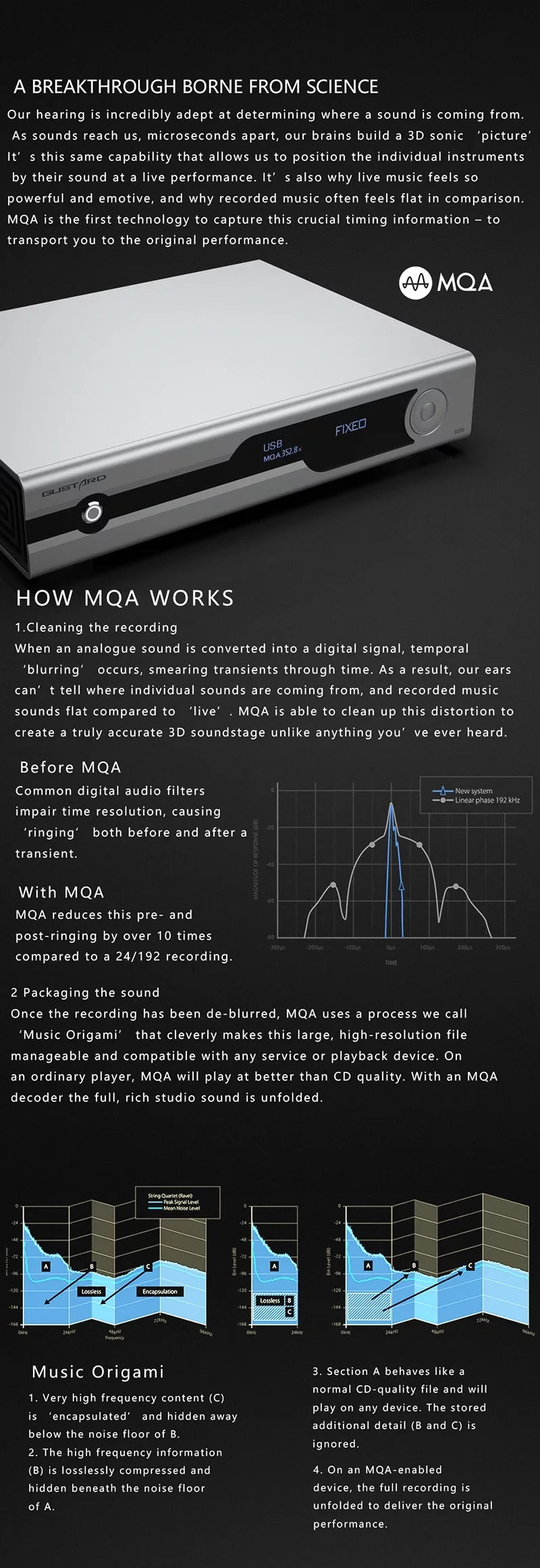 LDAC MQA DSD DAC Balanced R26 XMOS Discrete Dual Decoder DAC R2R with Native K2 (Black） Control Gustard Clock Remote